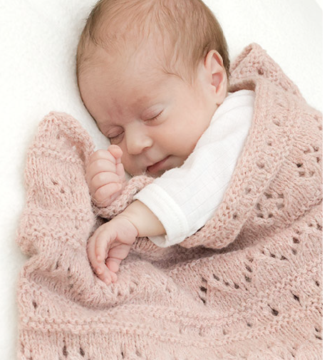 Mantita para bebe salmon