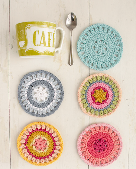 Posa vasos de crochet