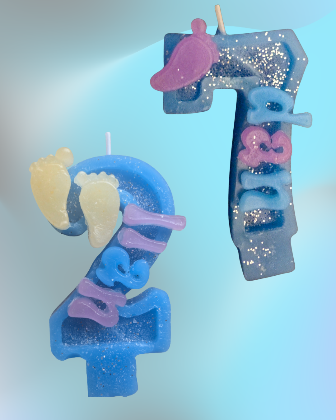 Vela Artesanal Personalizable para Cumpleaños | Números | Nombre