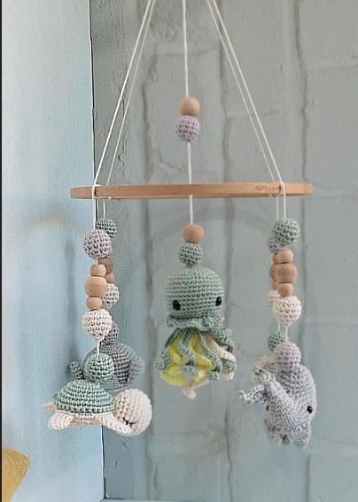 Movil para Cuna de crochet
